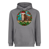 Storm Brown Horse Christmas Heavyweight Hoodie - RanaPortraitStore