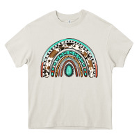 Cream blessed western rainbow Heavy Core Tee - Jasminsmagicworld
