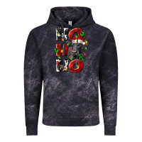 Cloud Black Christmas ho ho ho black angus Vintage Hoodie - LillyAllenDesigns