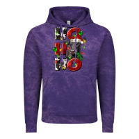Cloud Purple Christmas ho ho ho black angus Vintage Hoodie - LillyAllenDesigns