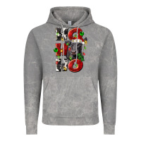 Cloud Rock Christmas ho ho ho black angus Vintage Hoodie - LillyAllenDesigns