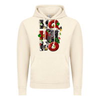 Vintage Artic Christmas ho ho ho black angus Vintage Hoodie - LillyAllenDesigns