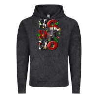 Vintage Black Christmas ho ho ho black angus Vintage Hoodie - LillyAllenDesigns
