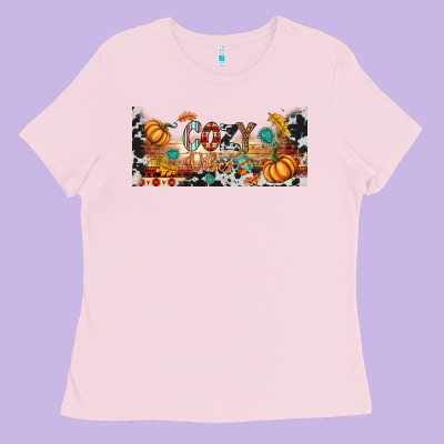 Cozy Vibes Libbey Glass Ladies Tee Designed By Bundleandbundleshop