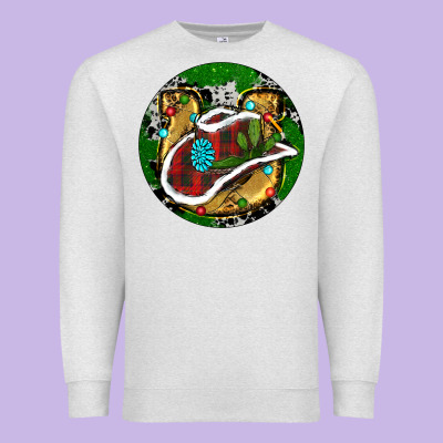 Cowboy Christmas Premium Sweatshirt Designed By Ranaportraitstore