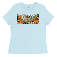 Baby Blue cozy vibes libbey glass Ladies Tee - BundleAndBundleShop