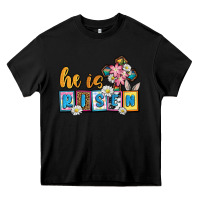 Black Easter Day He is risen Heavy Core Tee - OliviaCreatesArt