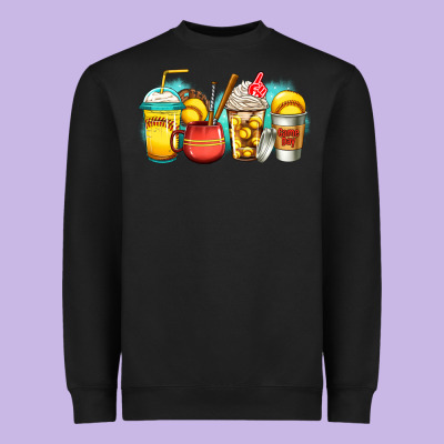 Softball Coffee Heavyweight Sweatshirt Designed By Jasminsmagicworld