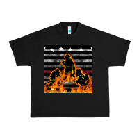 Black american firefighters seamless pattern Urban Heavy Tee - BundleAndBundleShop