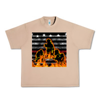 Burro american firefighters seamless pattern Urban Heavy Tee - BundleAndBundleShop