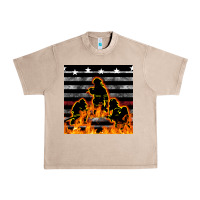 French Oak american firefighters seamless pattern Urban Heavy Tee - BundleAndBundleShop