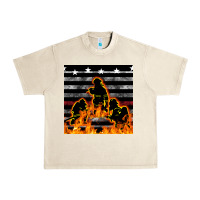 Sandshell american firefighters seamless pattern Urban Heavy Tee - BundleAndBundleShop