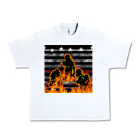 White american firefighters seamless pattern Urban Heavy Tee - BundleAndBundleShop