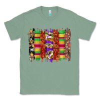 Sage mardi gras cake fleur de lis crawfish brushstrokes Classic Tee - Artiststas