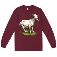 Burgundy cashmere goat Long Sleeve Tee - LillyAllenDesigns