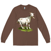 Chestnut cashmere goat Long Sleeve Tee - LillyAllenDesigns