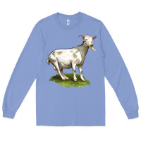 Colony Blue cashmere goat Long Sleeve Tee - LillyAllenDesigns