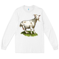 White cashmere goat Long Sleeve Tee - LillyAllenDesigns
