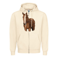 Sandshell brown horse Zipper Hoodie - RanaPortraitStore