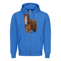 True Royal brown horse Zipper Hoodie - RanaPortraitStore