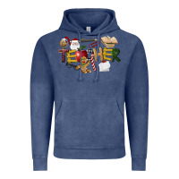 Vintage Denim christmas teacher Vintage Hoodie - LillyAllenDesigns