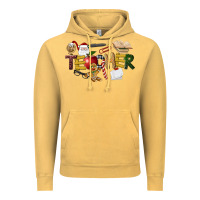 Vintage Mustard christmas teacher Vintage Hoodie - LillyAllenDesigns