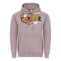 Vintage Zinc christmas teacher Vintage Hoodie - LillyAllenDesigns