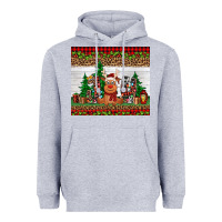 Heather Grey joy reindeer Heavyweight Hoodie - Jasminsmagicworld