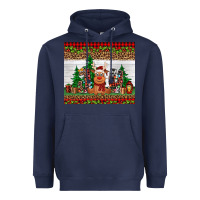Navy joy reindeer Heavyweight Hoodie - Jasminsmagicworld