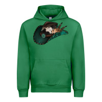 Emerald cowhide flowers cowboy hat Urban Hoodie - Jasminsmagicworld
