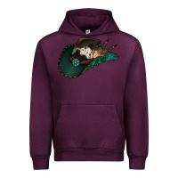 Mauve Wine cowhide flowers cowboy hat Urban Hoodie - Jasminsmagicworld