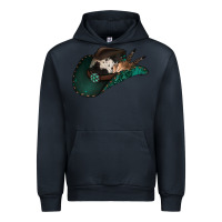 Navy cowhide flowers cowboy hat Urban Hoodie - Jasminsmagicworld