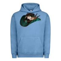 Pigment Pebble Blue cowhide flowers cowboy hat Urban Hoodie - Jasminsmagicworld