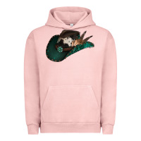 Pigment Salmon cowhide flowers cowboy hat Urban Hoodie - Jasminsmagicworld