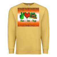 Antique Gold peace love frogs Premium Sweatshirt - Jasminsmagicworld