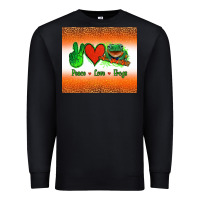 Black peace love frogs Premium Sweatshirt - Jasminsmagicworld