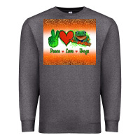 Charcoal Heather peace love frogs Premium Sweatshirt - Jasminsmagicworld