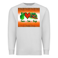 Dove Grey peace love frogs Premium Sweatshirt - Jasminsmagicworld