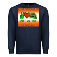 Navy peace love frogs Premium Sweatshirt - Jasminsmagicworld