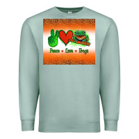 Seafoam peace love frogs Premium Sweatshirt - Jasminsmagicworld