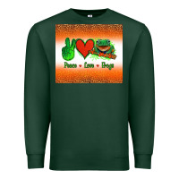 Sports Green peace love frogs Premium Sweatshirt - Jasminsmagicworld