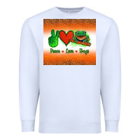 White peace love frogs Premium Sweatshirt - Jasminsmagicworld