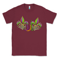 Burgundy skeleton hands mardi gras Classic Tee - OliviaCreatesArt