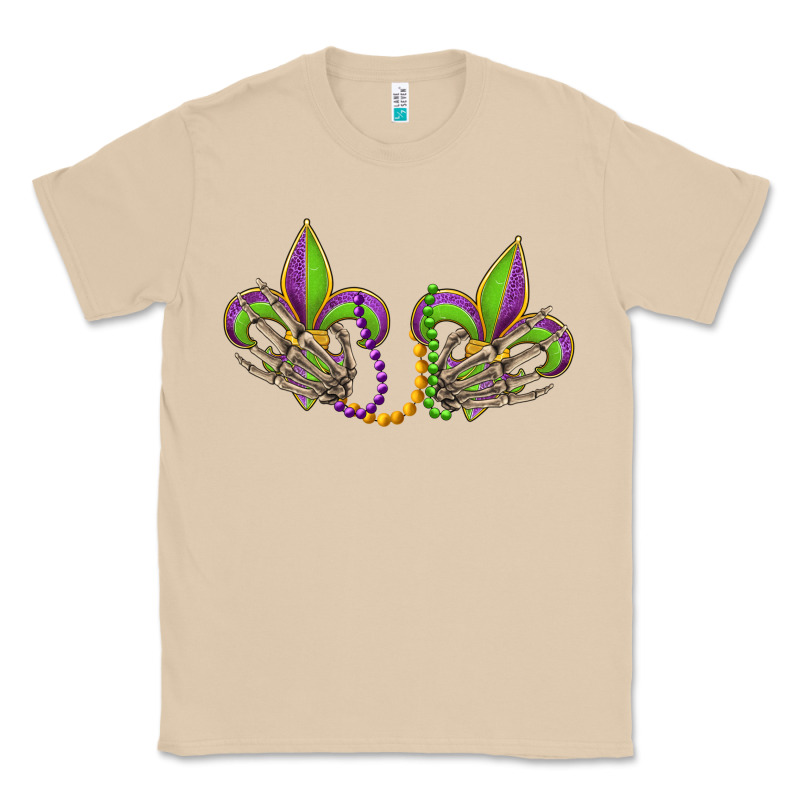 Skeleton Hands Mardi Gras Classic Tee by OliviaCreatesArt | Teevron