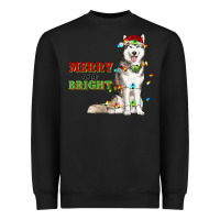 Black Merry And Bright Husky Heavyweight Sweatshirt - RanaPortraitStore