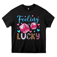 Black feeling lucky valentine's day olivia Heavy Core Tee - OliviaCreatesArt