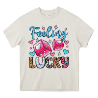 Cream feeling lucky valentine's day olivia Heavy Core Tee - OliviaCreatesArt