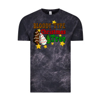 Cloud Black Bloody Type Christmas Tree Vintage Tee - FaDigitalArtStudio