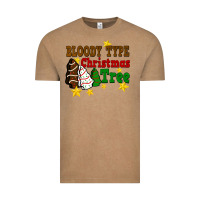 Vintage Coffee Bloody Type Christmas Tree Vintage Tee - FaDigitalArtStudio