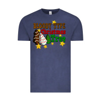 Vintage Denim Bloody Type Christmas Tree Vintage Tee - FaDigitalArtStudio